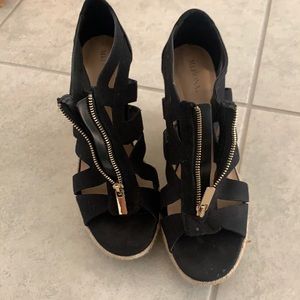 Black, Merona, zipper wedges